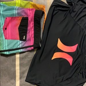 Boy’s Hurley Boardshorts & Swim Shirt